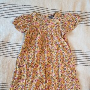 Souris Mini Floral Yellow Kids Dress Size 10